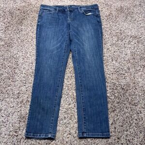 Mossimo Womens Low Rise Skinny Jeans Medium Wash Super Stretch Size 10/30 S/C